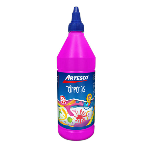 Témpera fucsia neón 250 ml Artesco