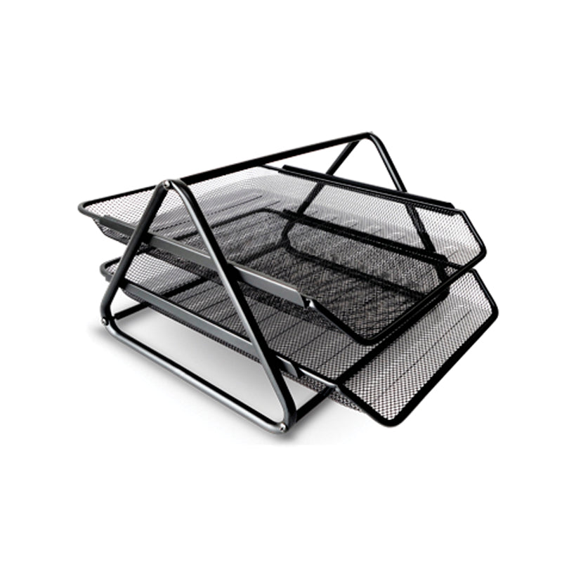 Bandeja de metal 2 pisos negro Dimerc