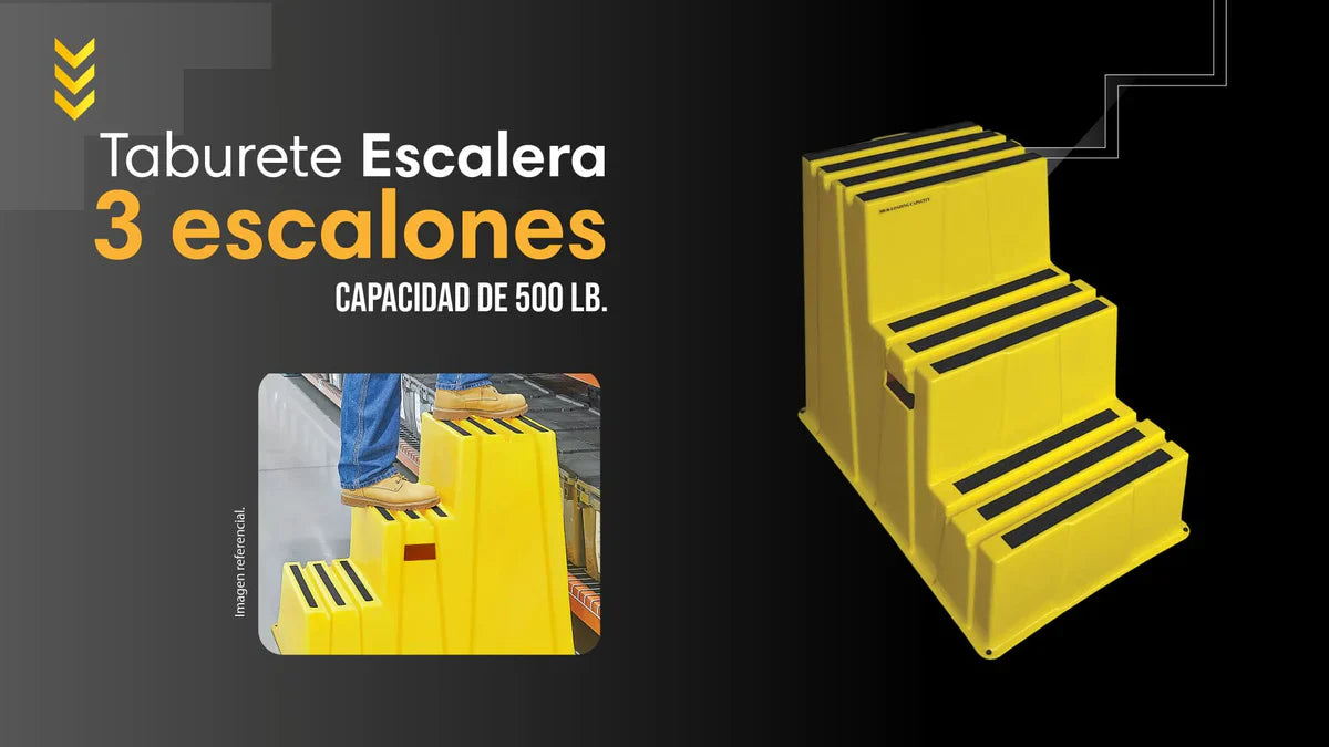 Taburete Escalera de 3 Escalones: Seguridad y Eficiencia para la Industria