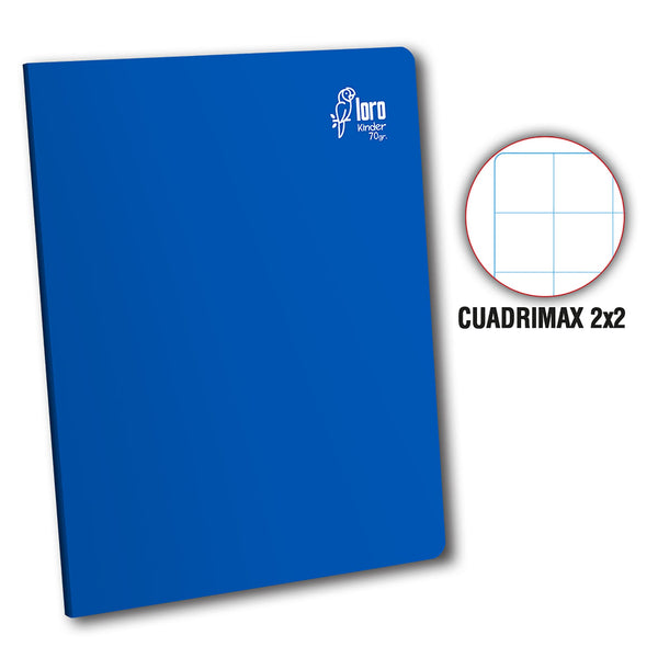 Cuaderno engrapado cuadrimax 2x2 A4 80h azul Loro