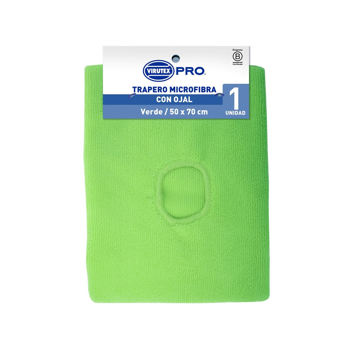 Repuesto Trapeador Microfibra Verde 50 x 70 cm Virutex