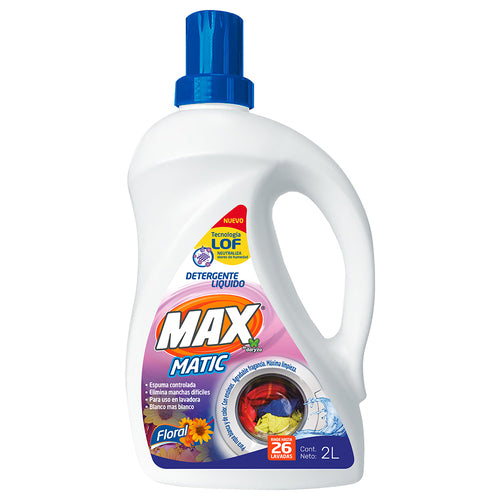 Detergente líquido para ropa floral x2l max