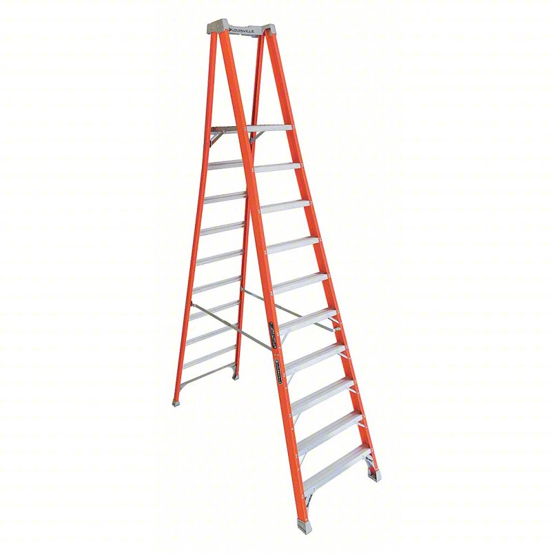 Escalera plataforma de fibra de vidrio 10 pasos Louisville FXP1710