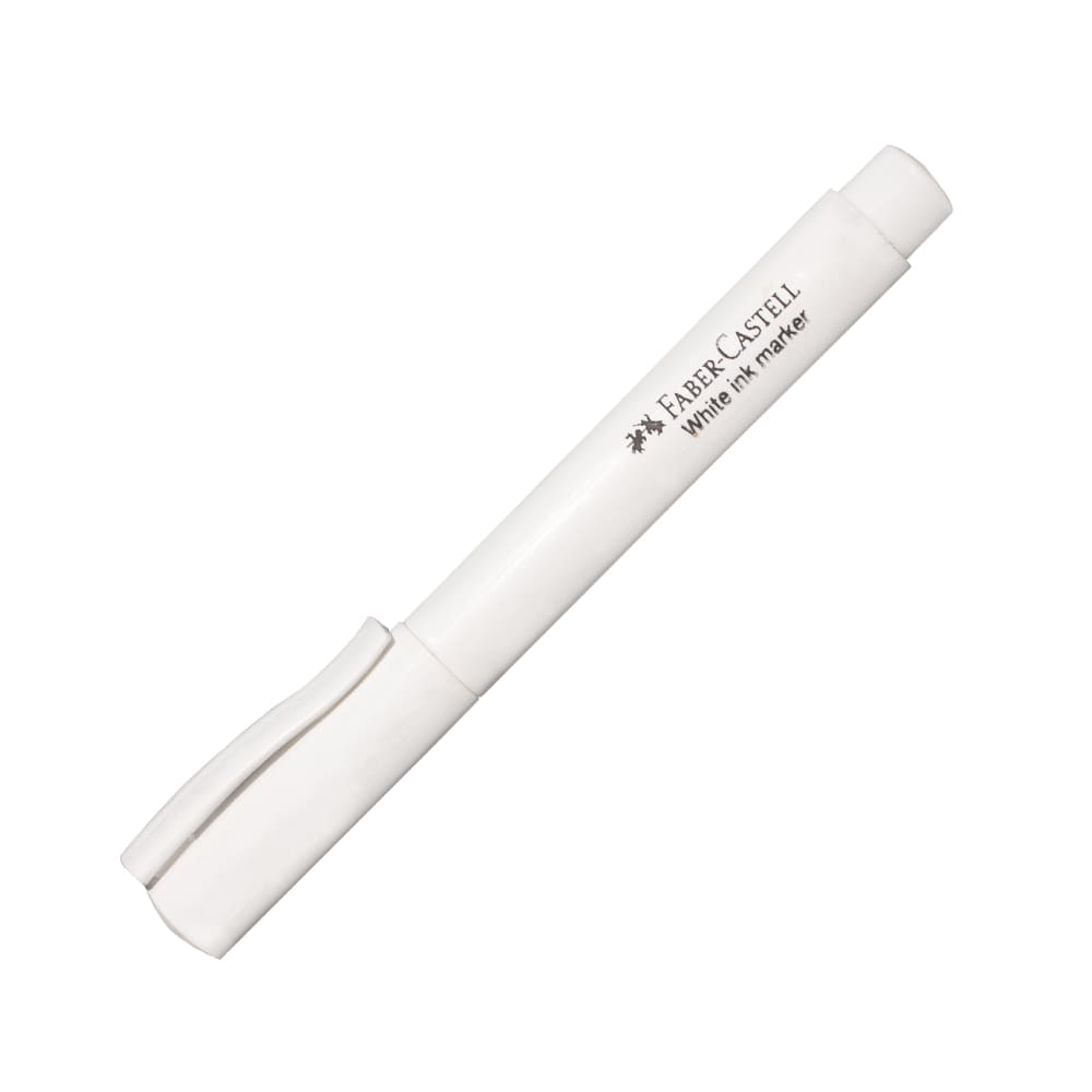 Plumón Indeleble Delgado Faber Castell Blanco X 1 Und