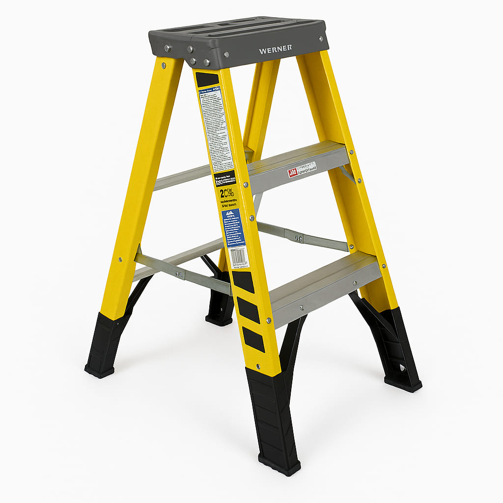 Escalera tijera de fibra de vidrio 2 pasos Werner