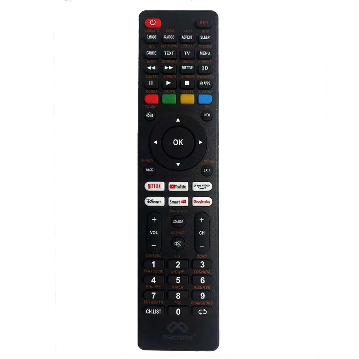 Control remoto universal 7 fun macrotel