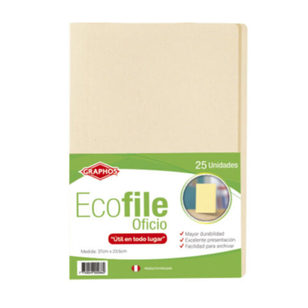Folder manila oficio x 25 unidades Graphos