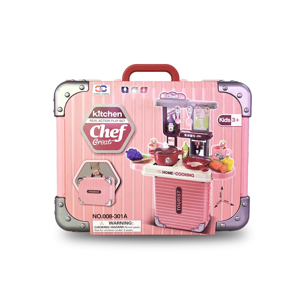 Set de cocina de juguete en maleta