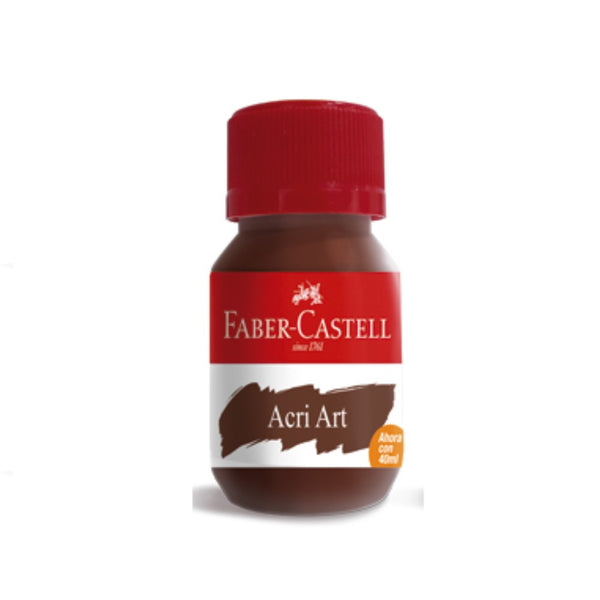 Pintura acrílica brillante marrón 30 ml Faber Castell