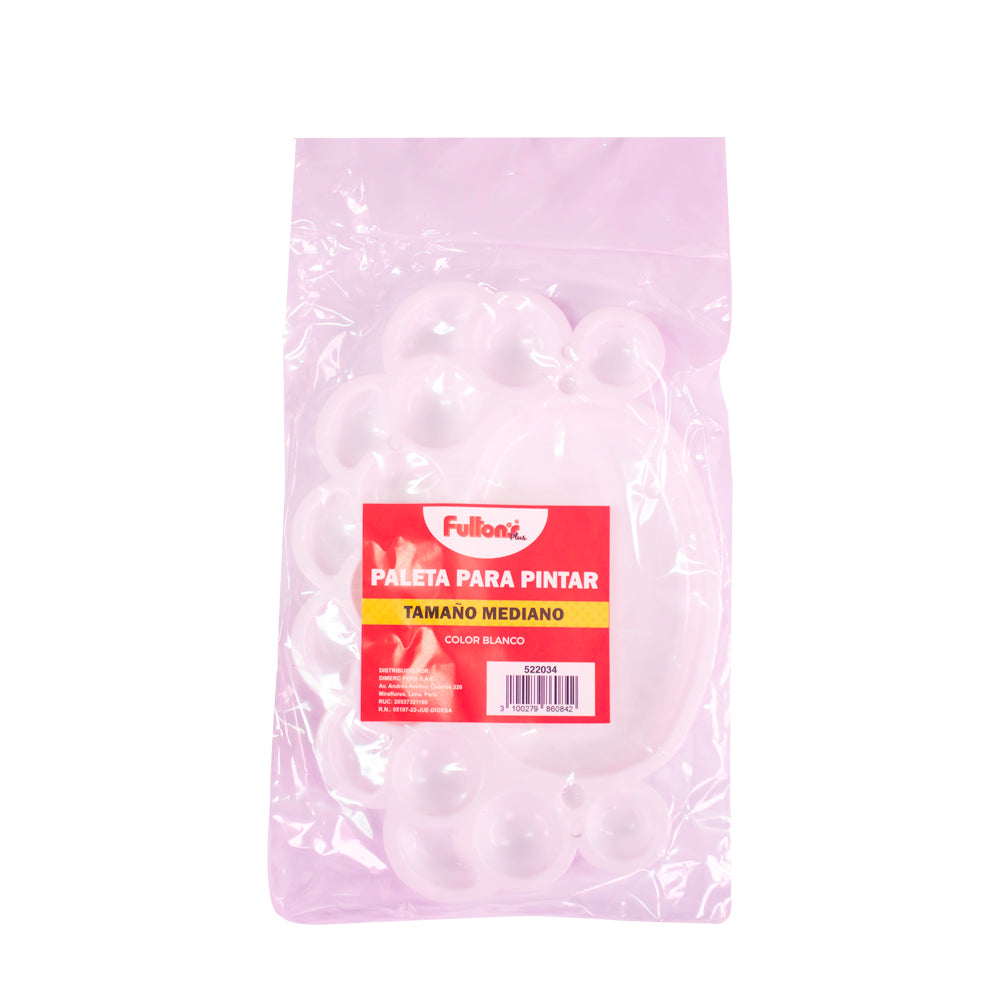 Paleta de pintar mediano blanco