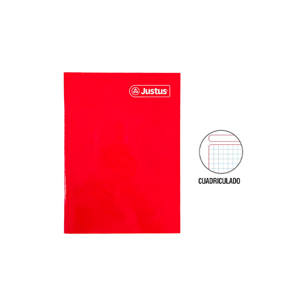 Cuaderno engrapado cuadriculado A5 80 hojas Justus