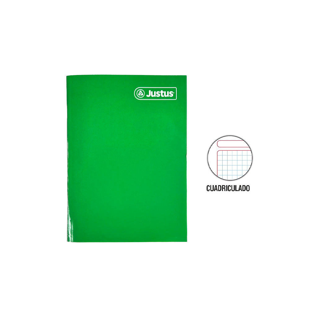 Cuaderno engrapado cuadriculado A5 80 hojas Justus