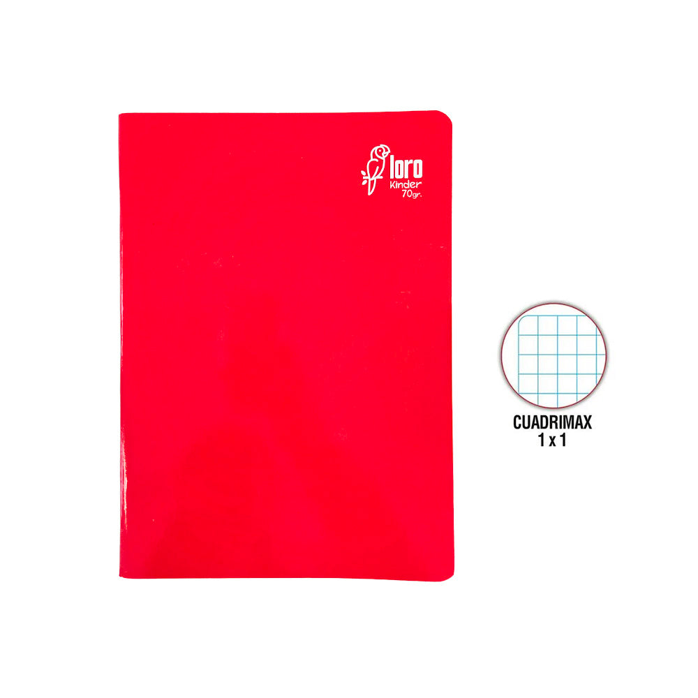 Cuaderno engrapado cuadrimax 1x1 A4 80 hojas Loro