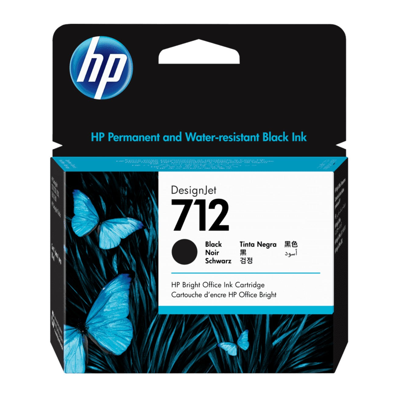 Tinta 712 negro 3ED71A 80 ml HP