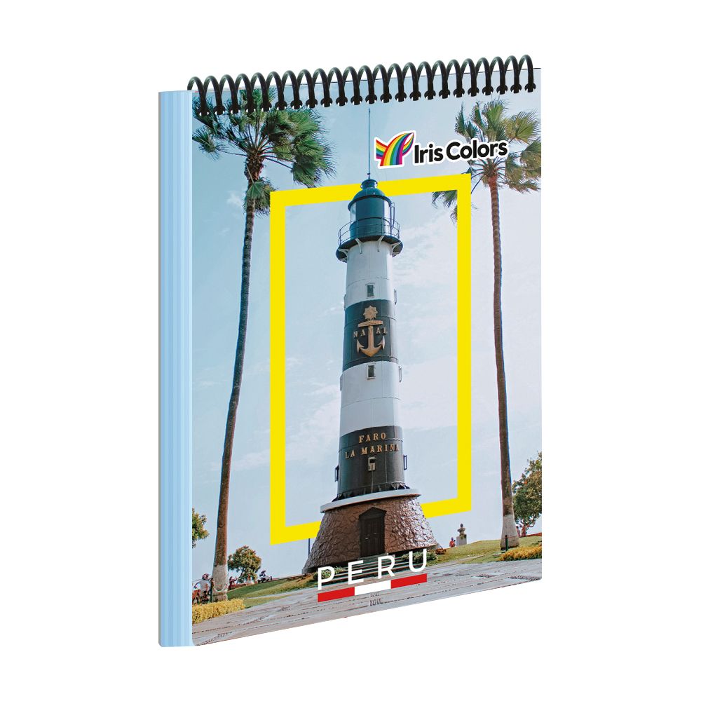 Libreta espiral cuadriculado A6 70 hojas tipo block Iris Color