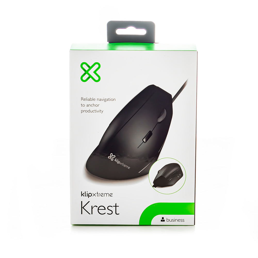 Mouse ergonomico krest KMO 505 black Klip Xtreme