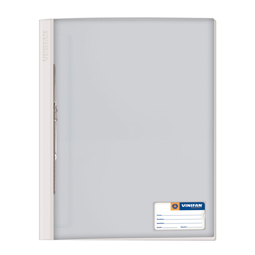 Folder Cerrado Folder tapa transparente A4 con fastener blanco Vinifan