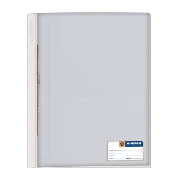 Folder tapa transparente A4 con fastener blanco Vinifan