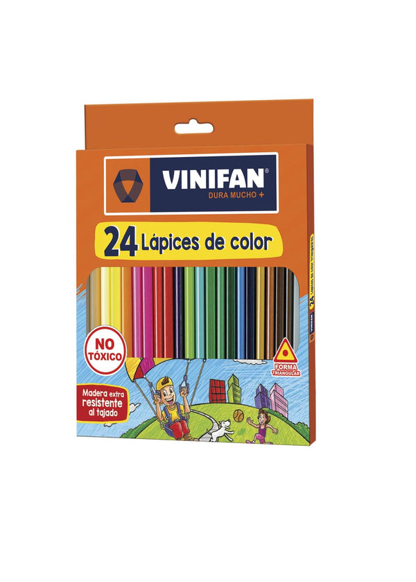 Colores triangulares largos x 24 unidades Vinifan