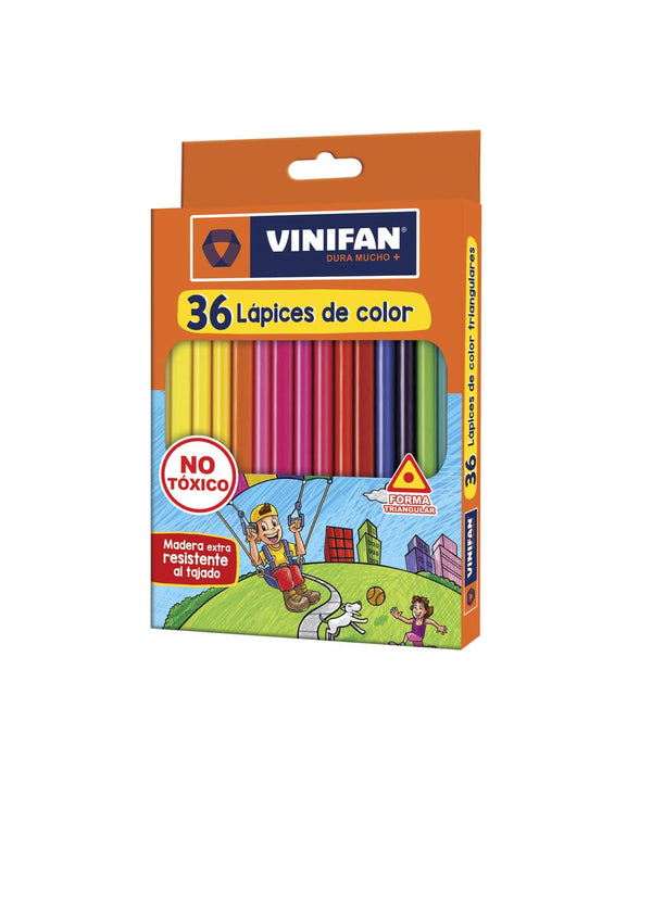 Colores triangulares largos x 36 unidades Vinifan