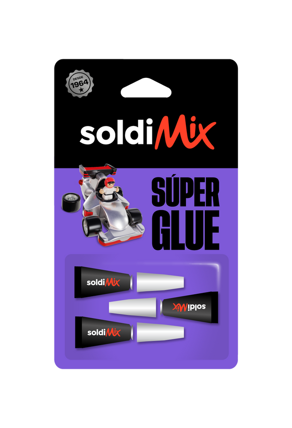Pegamento Super Glue practienvase 1.5gr x 3und Soldimix