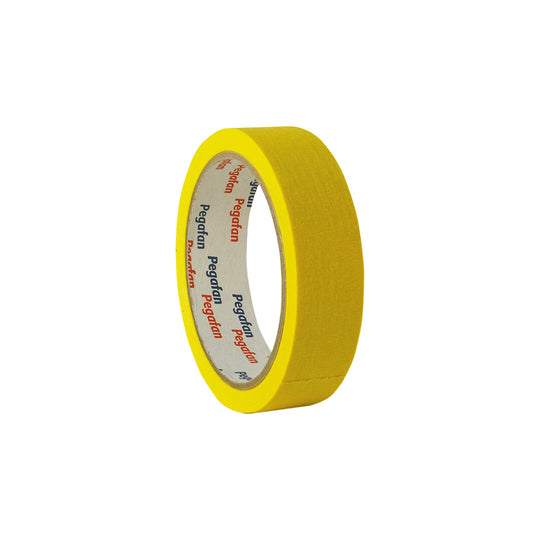 Cinta maskingtape amarillo 1 pulgada x 20 yardas Pegafan