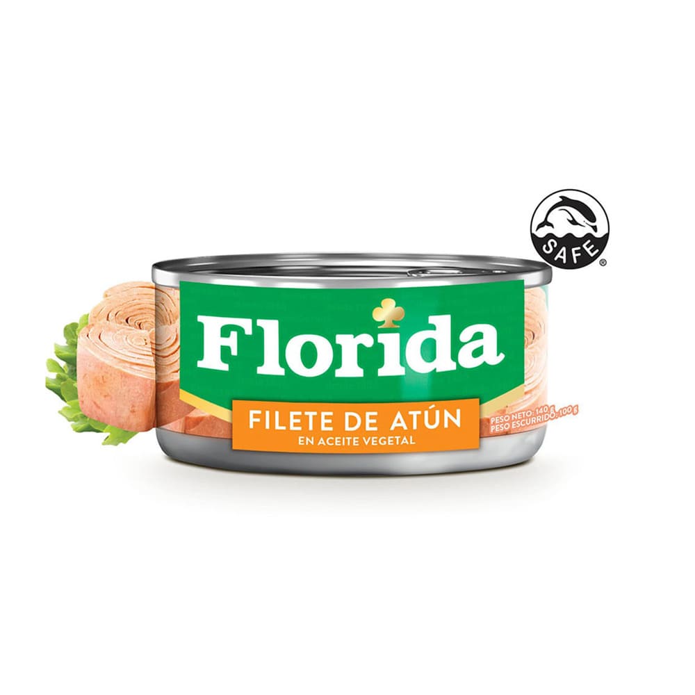 Filete atún en aceite vegetal 140 gr Florida