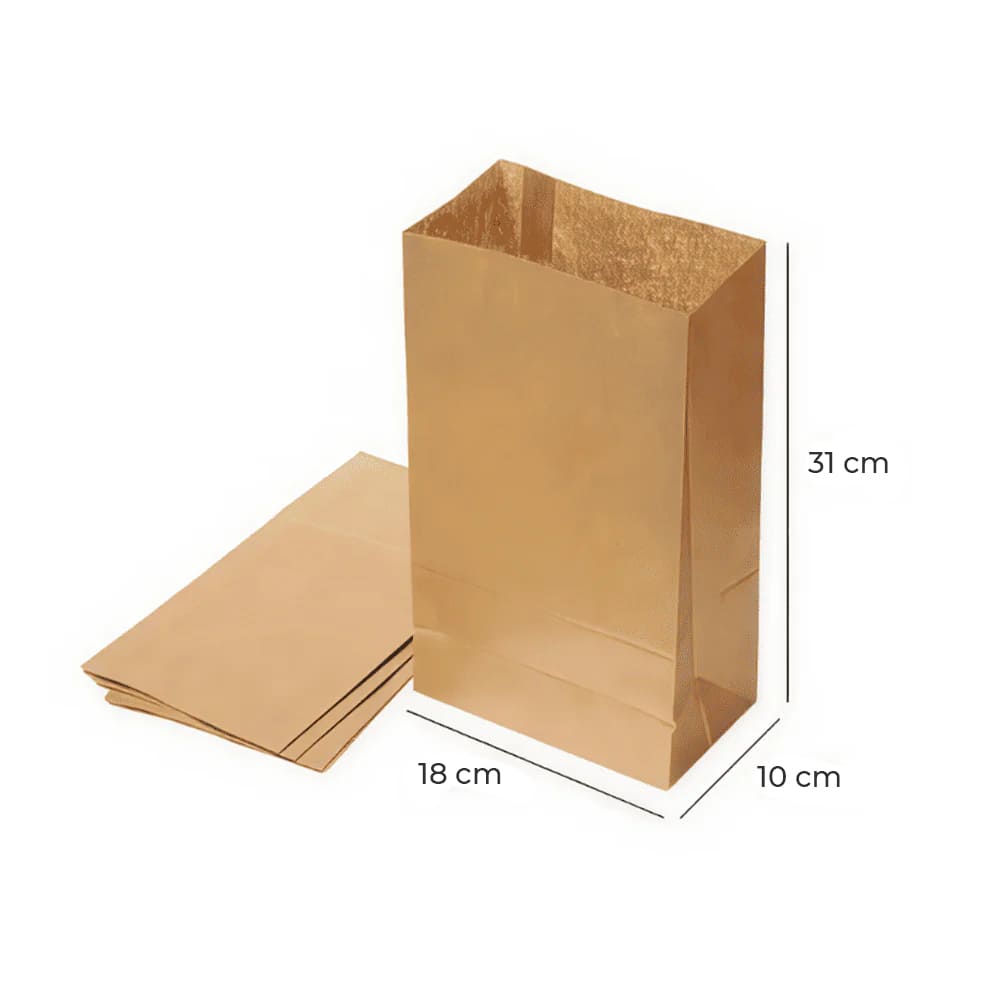 Bolsa de Papel Kraft 60 gr N°12  x 50 unidades Grafipapel