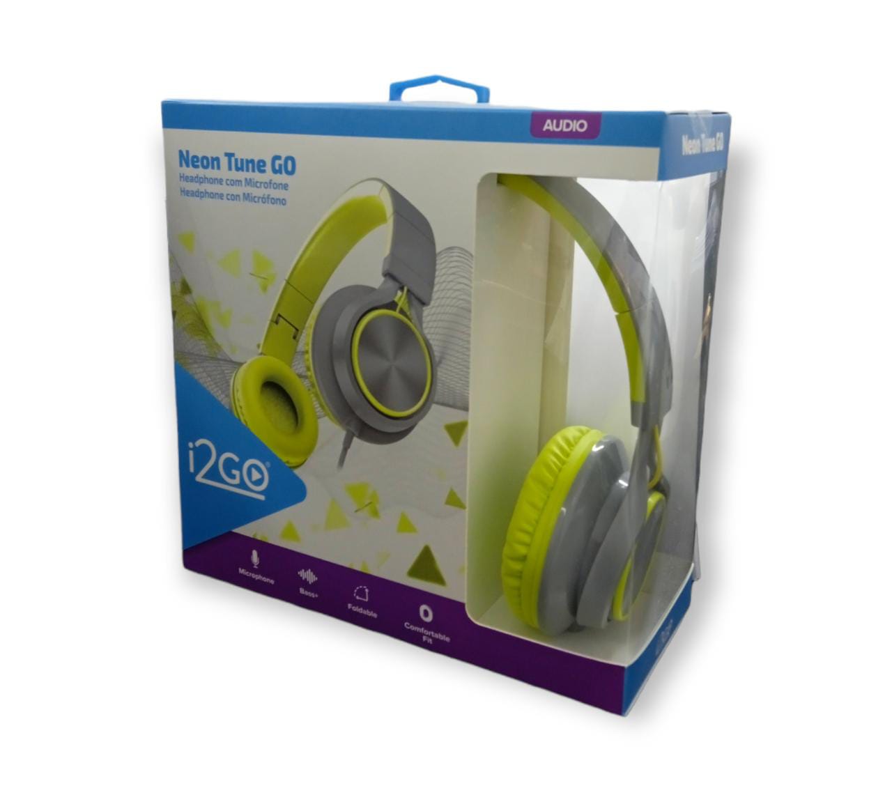 Audífono con micrófono cable neon tune go I2go