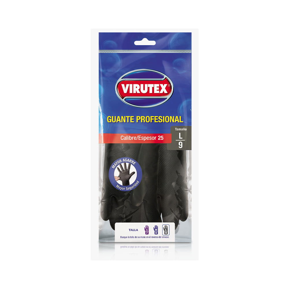 Guante industrial profesional calibre 25 talla L 9 Virutex