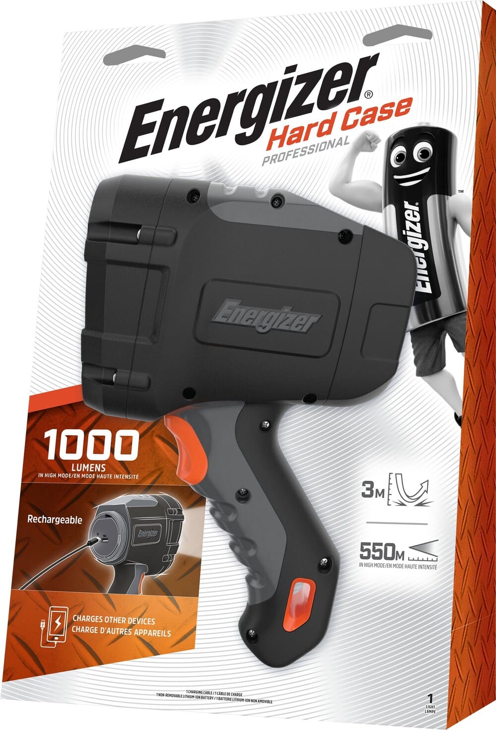 Linterna Hard case recargable 1000 Lúmenes Energizer