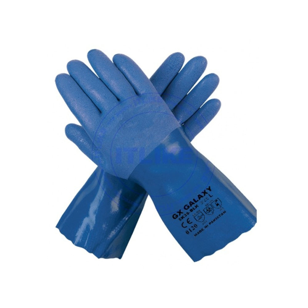 Guantes de PVC azul talla L Galaxy 5K30-BLK