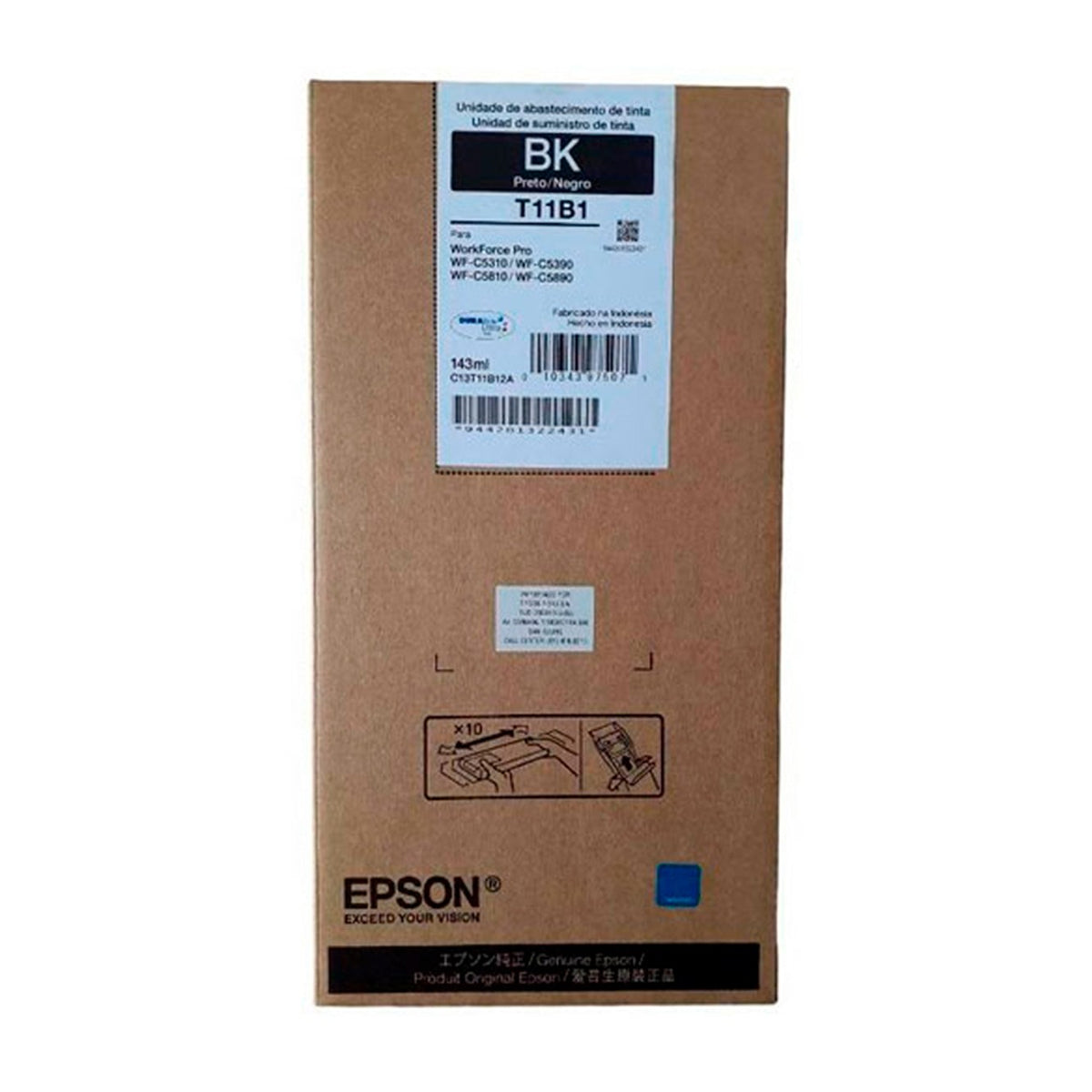 Bolsa de tinta T11B120 negro 10,000 páginas Epson