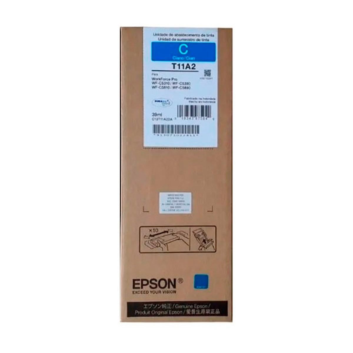 Bolsa de tinta T11A220 cian 5,000 páginas Epson