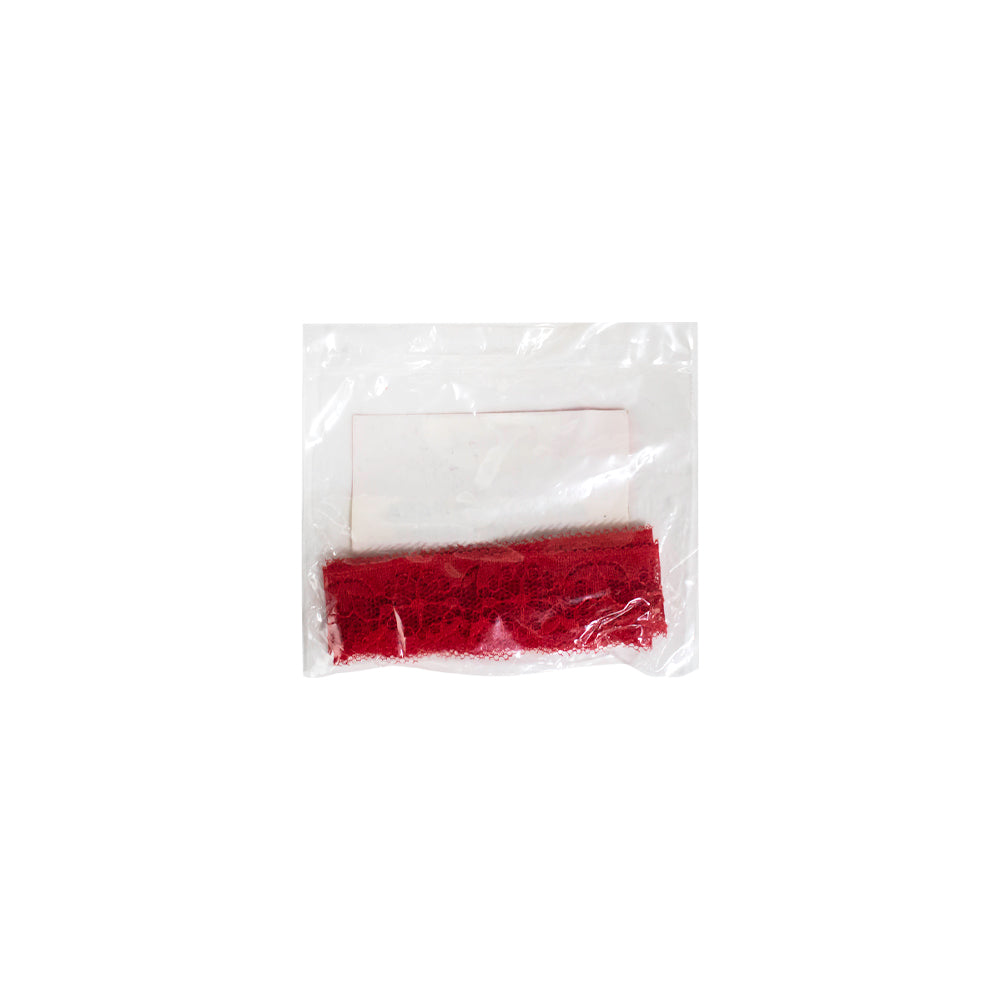 Blonda gruesa 2.5 cm rojo x 1 metro