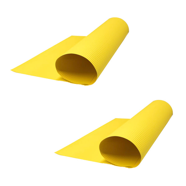 Cartulina corrugada amarillo x 2 unidades