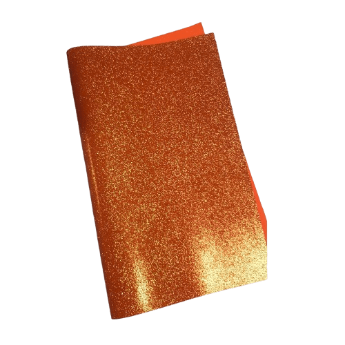 Microporoso 1.5mm glitter anaranjado 50cm x 70cm x 1 unidad