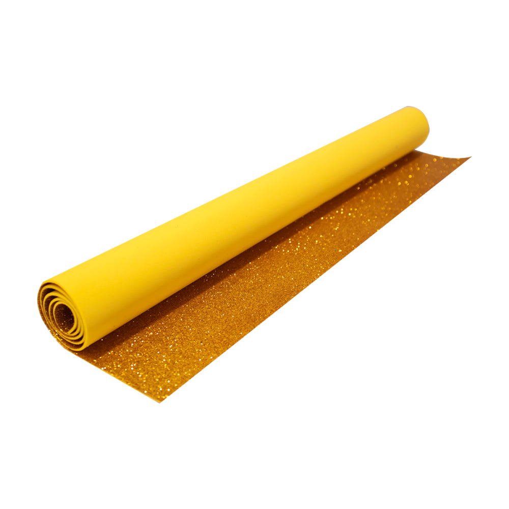 Microporoso 1.5mm glitter dorado 50cm x 70cm x 1 unidad