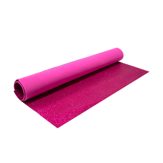Microporoso 1.5mm glitter fucsia 50cm x 70cm x 1 unidad