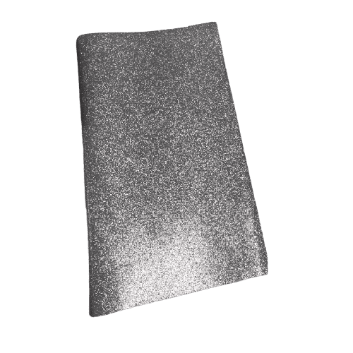 Microporoso 1.5mm glitter plata 50cm x 70cm x 1 unidad