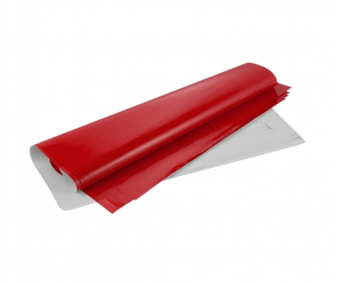 Papel lustre color rojo rollo x 3 unidades