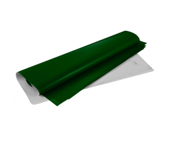 Papel lustre color verde oscuro rollo x 3 unidades