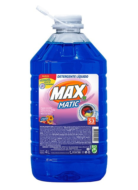 Detergente líquido ropa floral galón x 4L Max