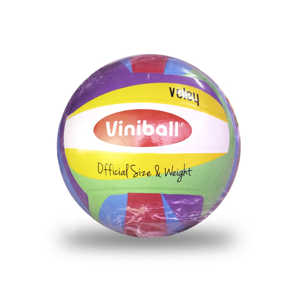 Pelota inflada de voley goma multicolor viniball #5 15936
