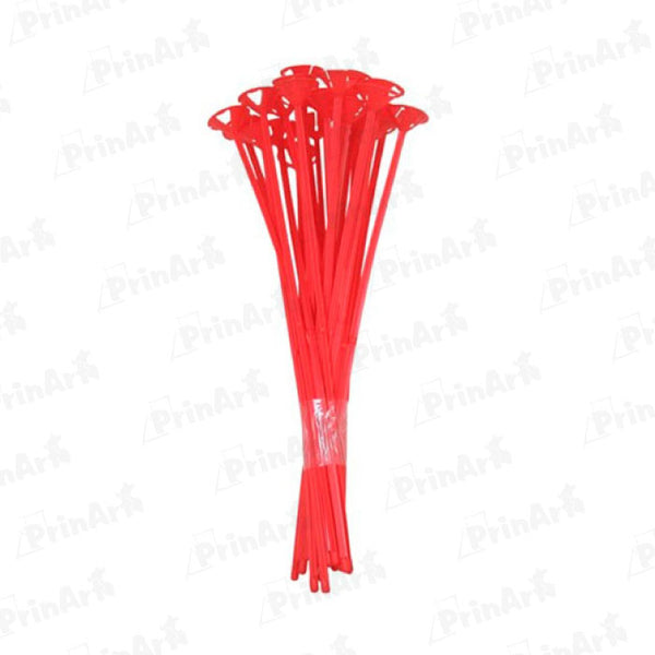 Paliglobos de plástico rojo x 12 unidades