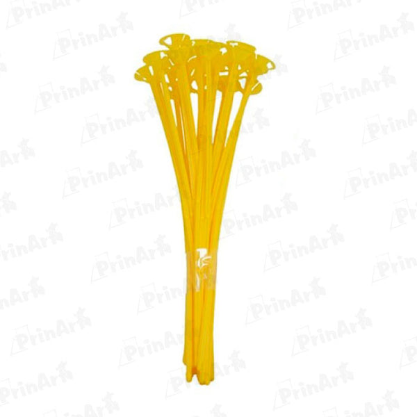Paliglobos de plástico amarillo x 12 unidades