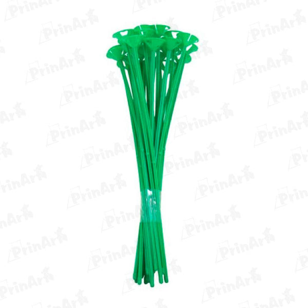 Paliglobos de plástico verde x 12 unidades