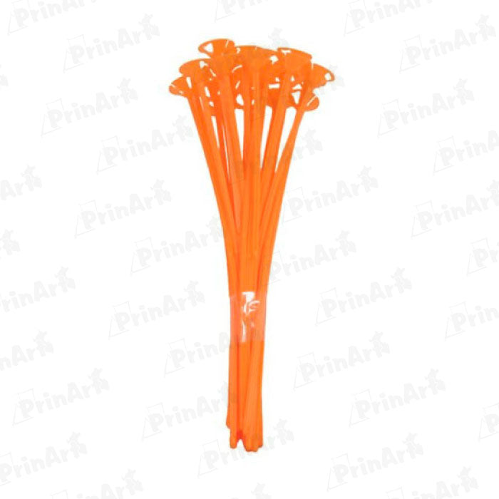 Paliglobos de plástico naranja x 12 unidades