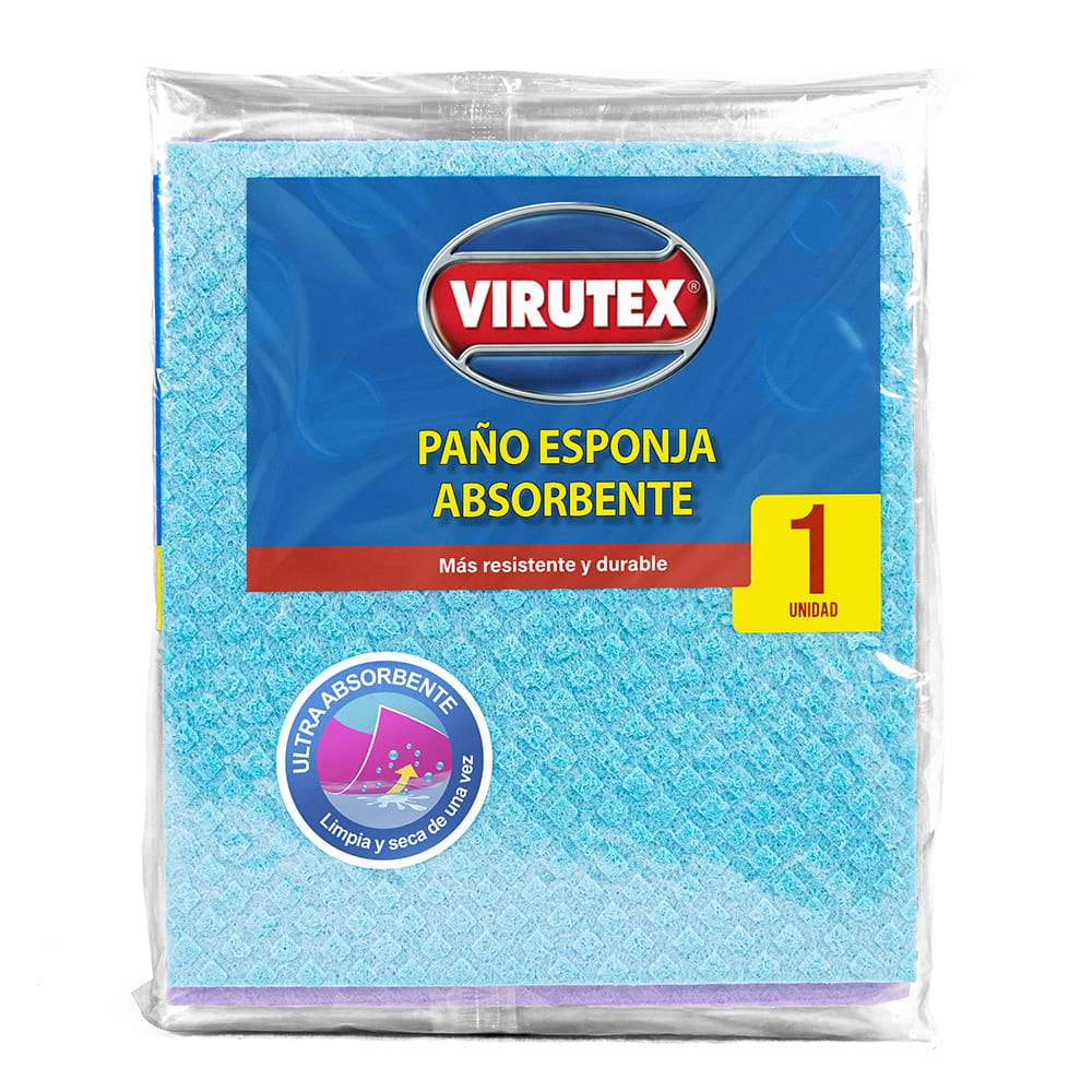 Paño esponja colores surtidos x1und Virutex