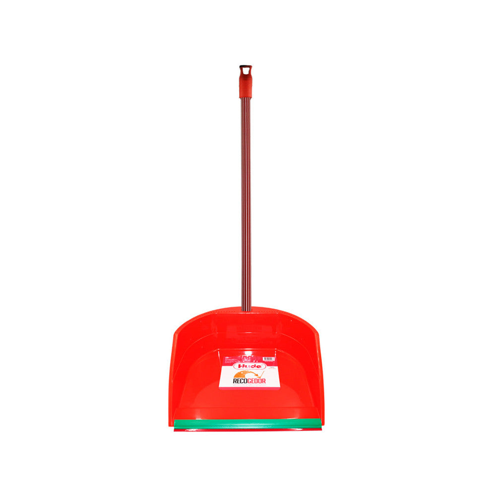 Recogedor basura plástico rojo Hude